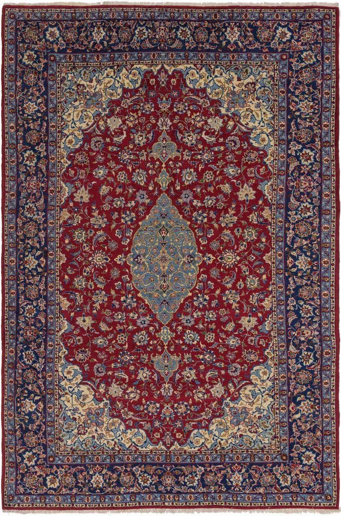 9' 8 x 14' 8 Hand Knotted Isfahan Persian Wool Rug