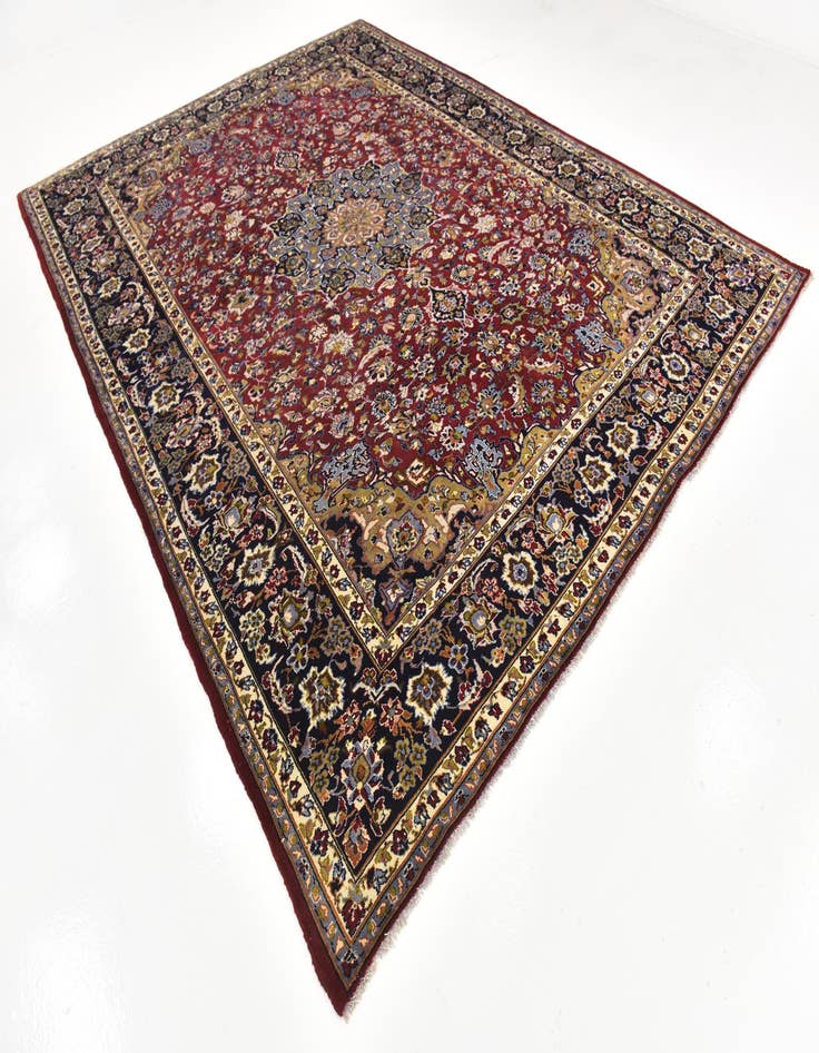Detail image of 9' 9 x 13' Hand Knotted Isfahan Persian Wool Rug