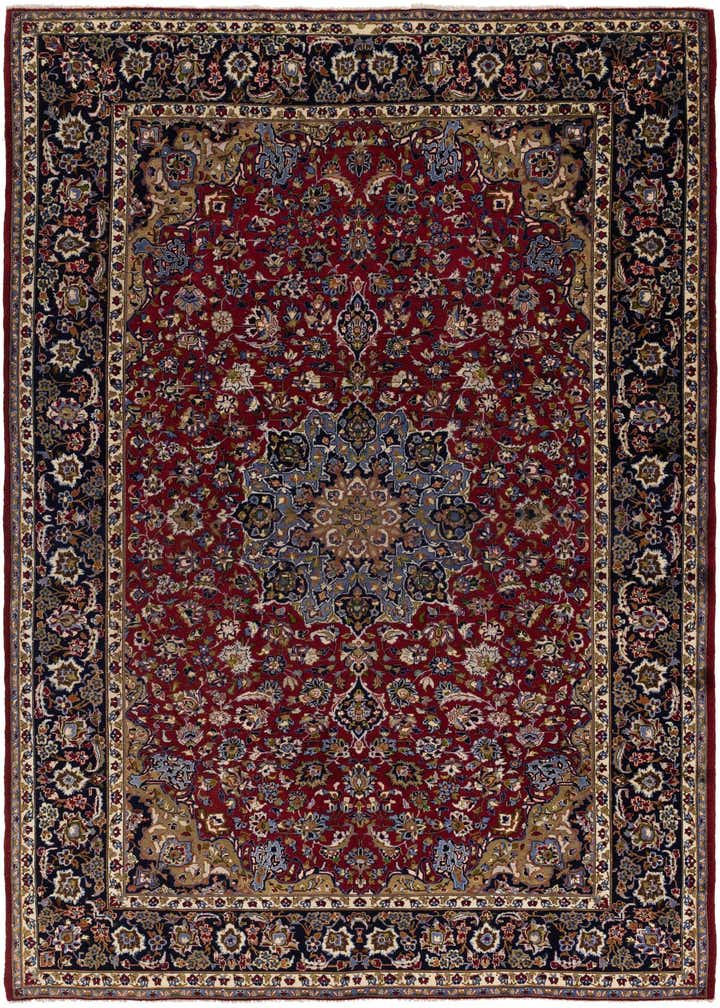 9' 9 x 13' Hand Knotted Isfahan Persian Wool Rug