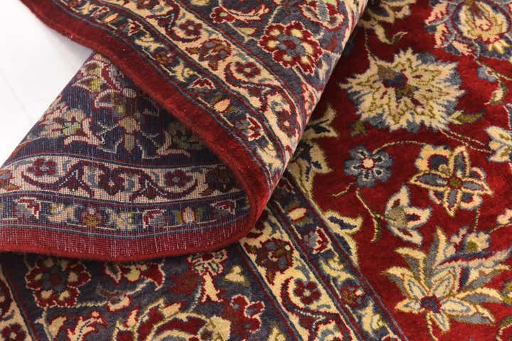 9' 5 x 13' 9 Hand Knotted Isfahan Persian Wool Rug