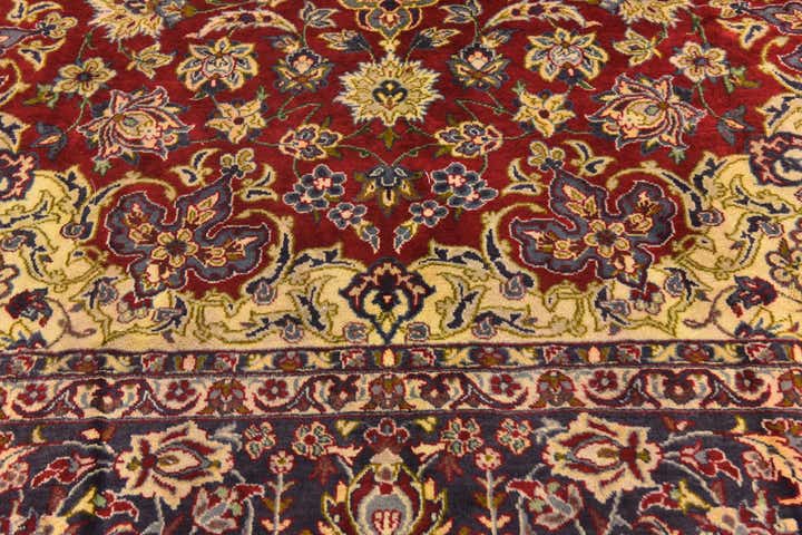 9' 5 x 13' 9 Hand Knotted Isfahan Persian Wool Rug