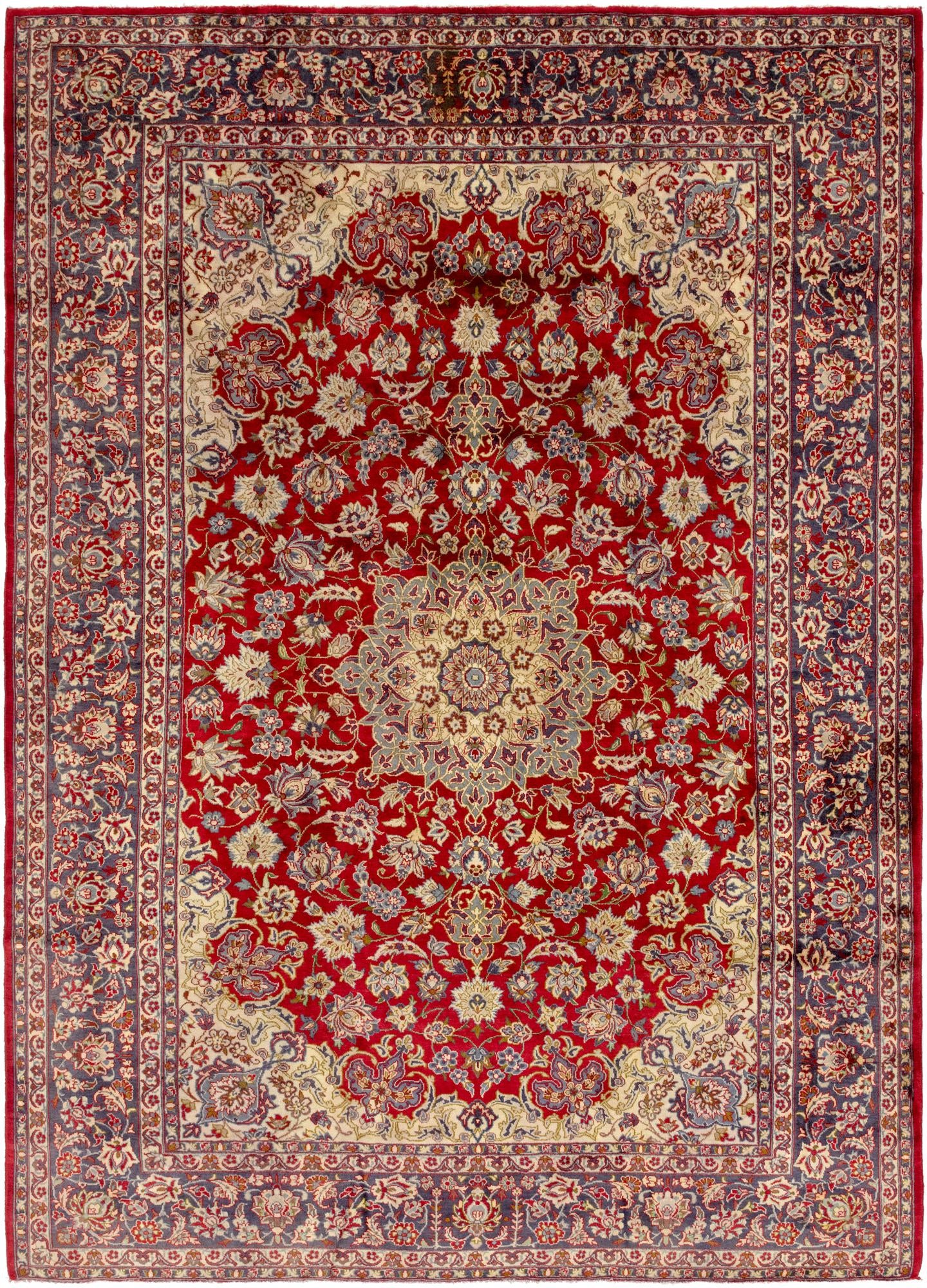 9' 5 x 13' 9 Hand Knotted Isfahan Persian Wool Rug