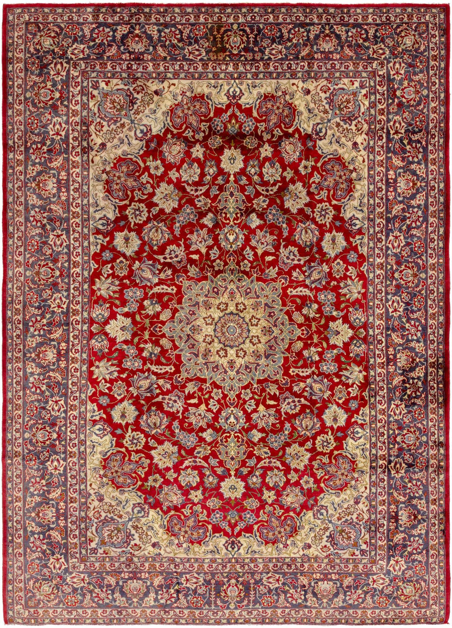 9' 5 x 13' 9 Hand Knotted Isfahan Persian Wool Rug