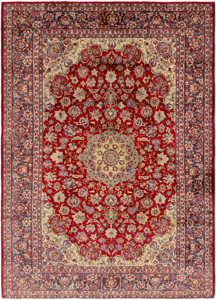 9' 5 x 13' 9 Hand Knotted Isfahan Persian Wool Rug