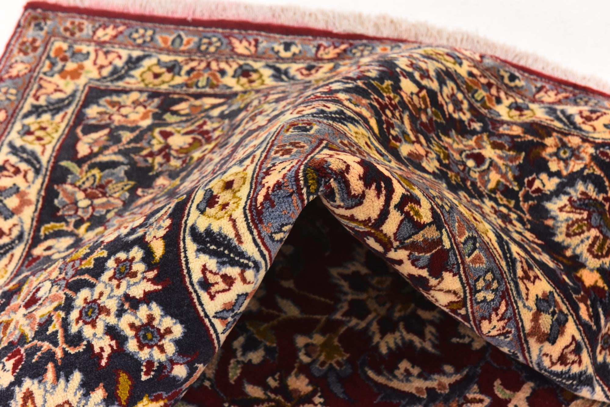 9' 6 x 12' 10 Hand Knotted Isfahan Persian Wool Rug