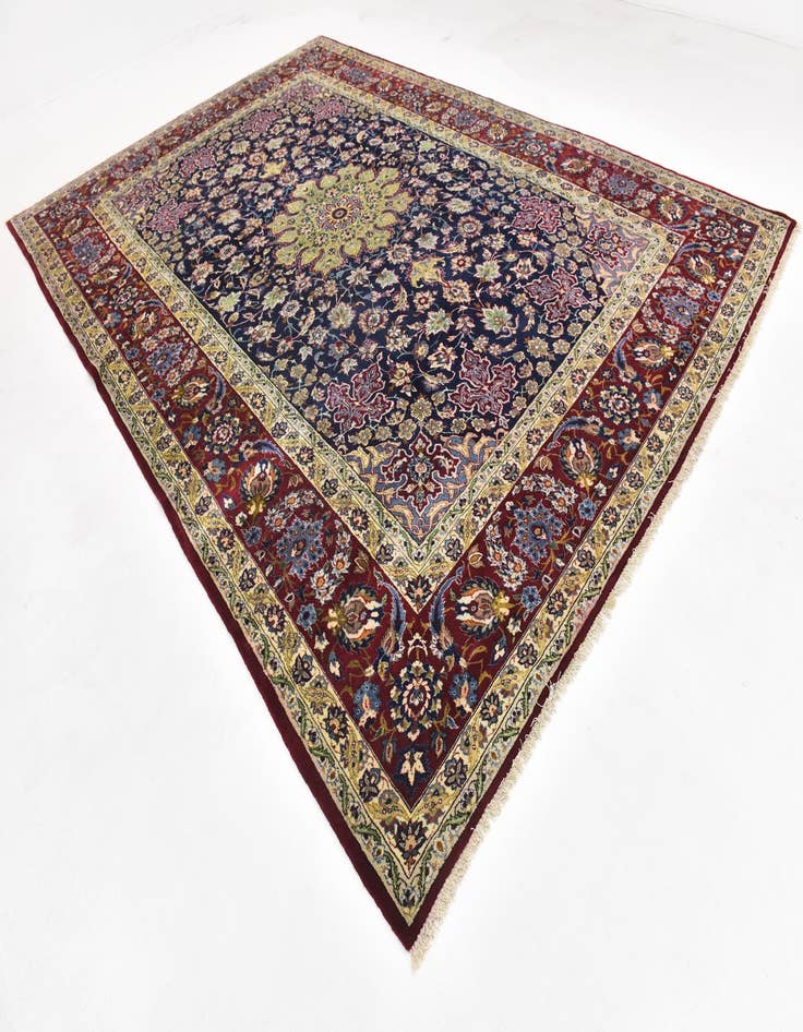 Detail image of 10' 4 x 14' 9 Hand Knotted Isfahan Persian Wool Rug