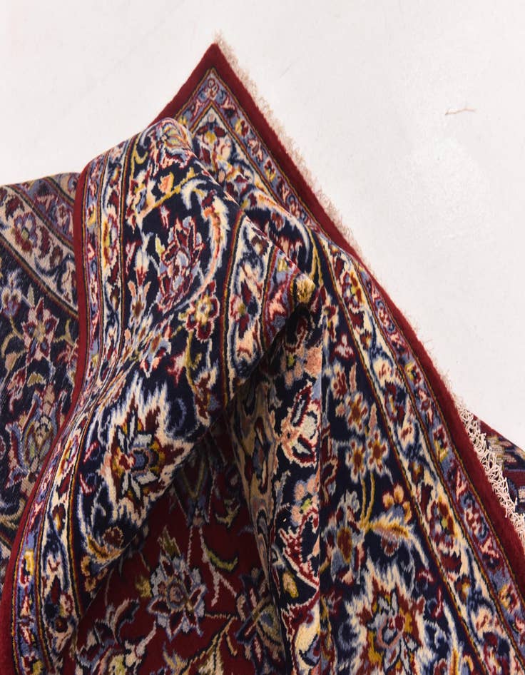 Detail image of 9' 9 x 13'  Hand Knotted Isfahan Persian Wool Rug