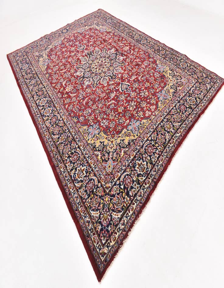 Detail image of 9' 9 x 13'  Hand Knotted Isfahan Persian Wool Rug