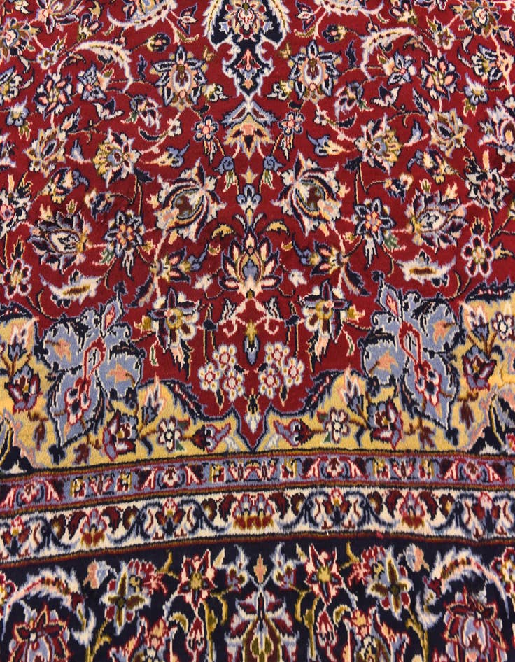 Detail image of 9' 9 x 13'  Hand Knotted Isfahan Persian Wool Rug
