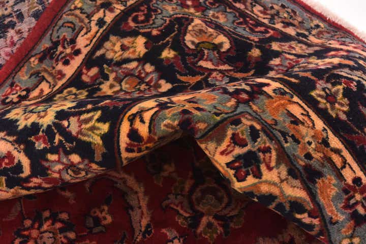 9' 8 x 13' 6 Hand Knotted Isfahan Persian Wool Rug