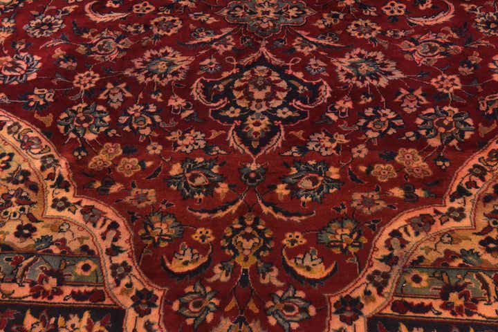 9' 8 x 13' 6 Hand Knotted Isfahan Persian Wool Rug