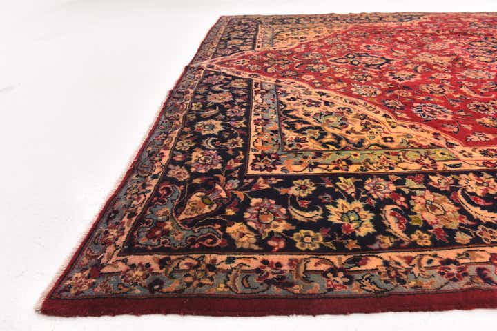 9' 8 x 13' 6 Hand Knotted Isfahan Persian Wool Rug