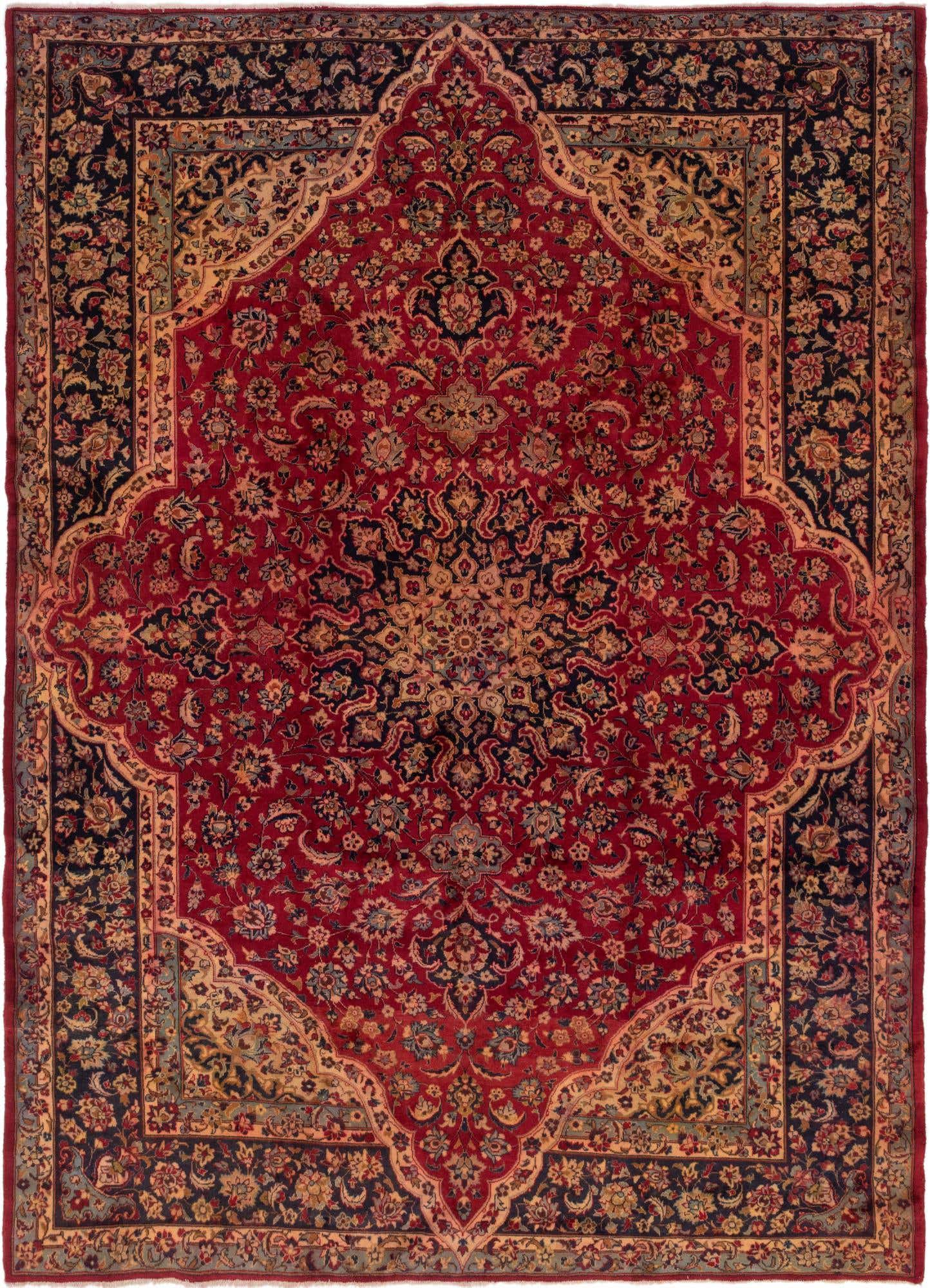 9' 8 x 13' 6 Hand Knotted Isfahan Persian Wool Rug