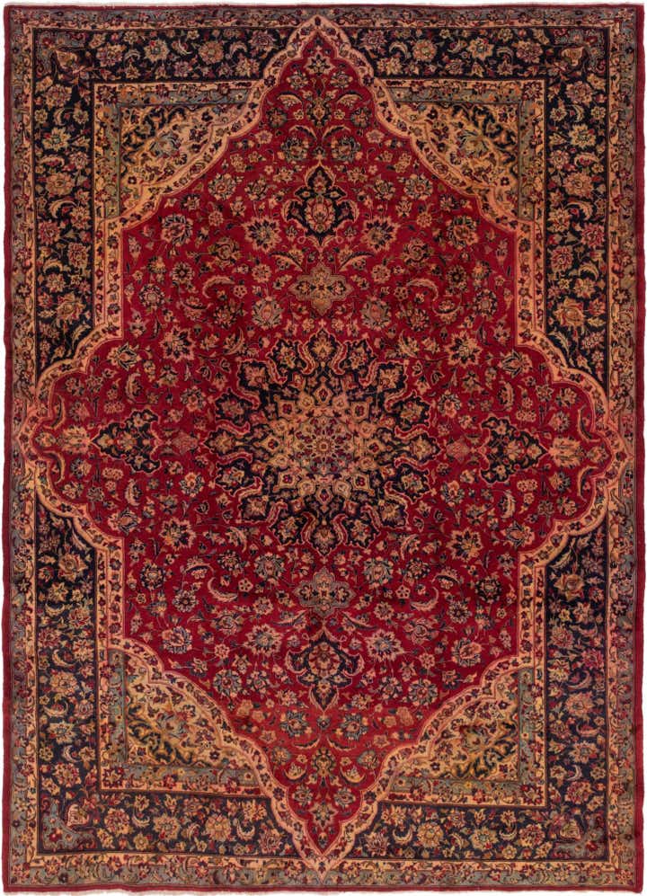 9' 8 x 13' 6 Hand Knotted Isfahan Persian Wool Rug