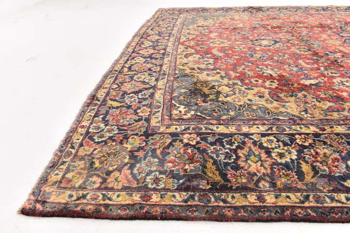9' 7 x 12' 9 Hand Knotted Isfahan Persian Wool Rug