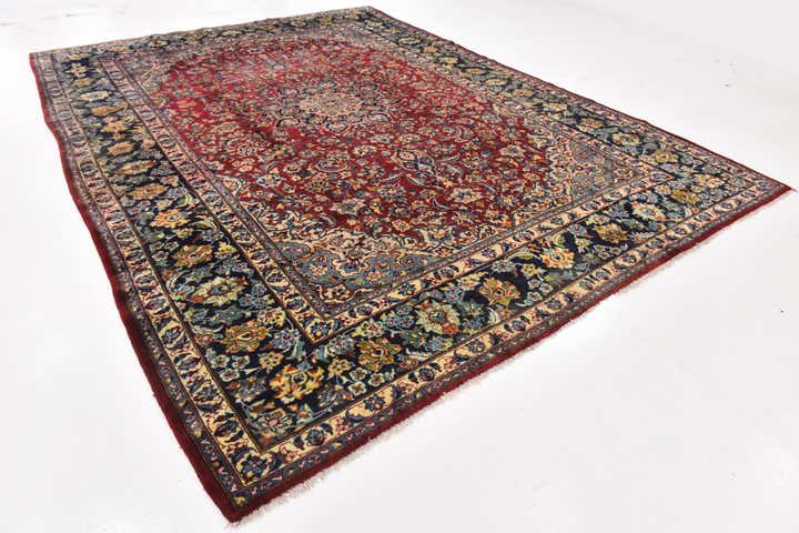 9' 10 x 13' 8 Hand Knotted Isfahan Persian Wool Rug