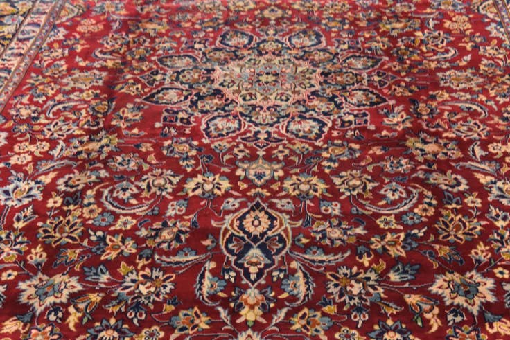 Detail image of 9' 10 x 13' 8 Hand Knotted Isfahan Persian Wool Rug
