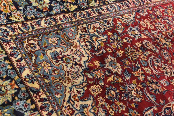 9' 10 x 13' 8 Hand Knotted Isfahan Persian Wool Rug