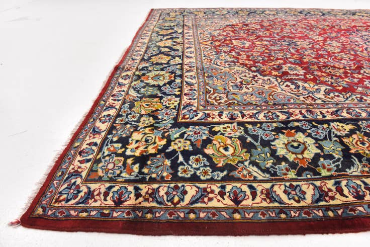 Detail image of 9' 10 x 13' 8 Hand Knotted Isfahan Persian Wool Rug