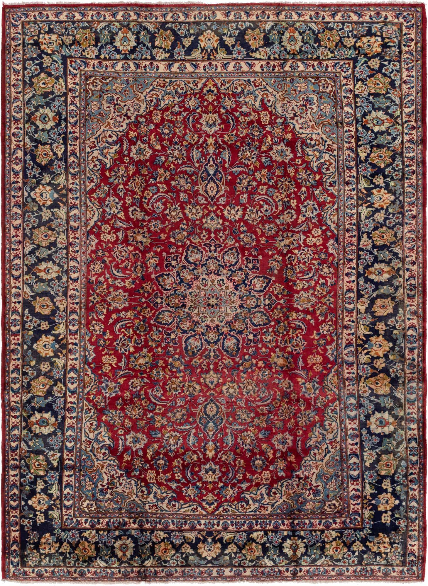9' 10 x 13' 8 Hand Knotted Isfahan Persian Wool Rug