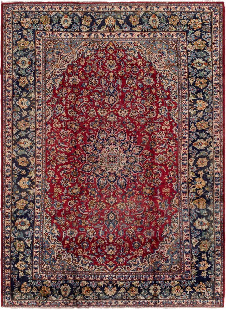 9' 10 x 13' 8 Hand Knotted Isfahan Persian Wool Rug