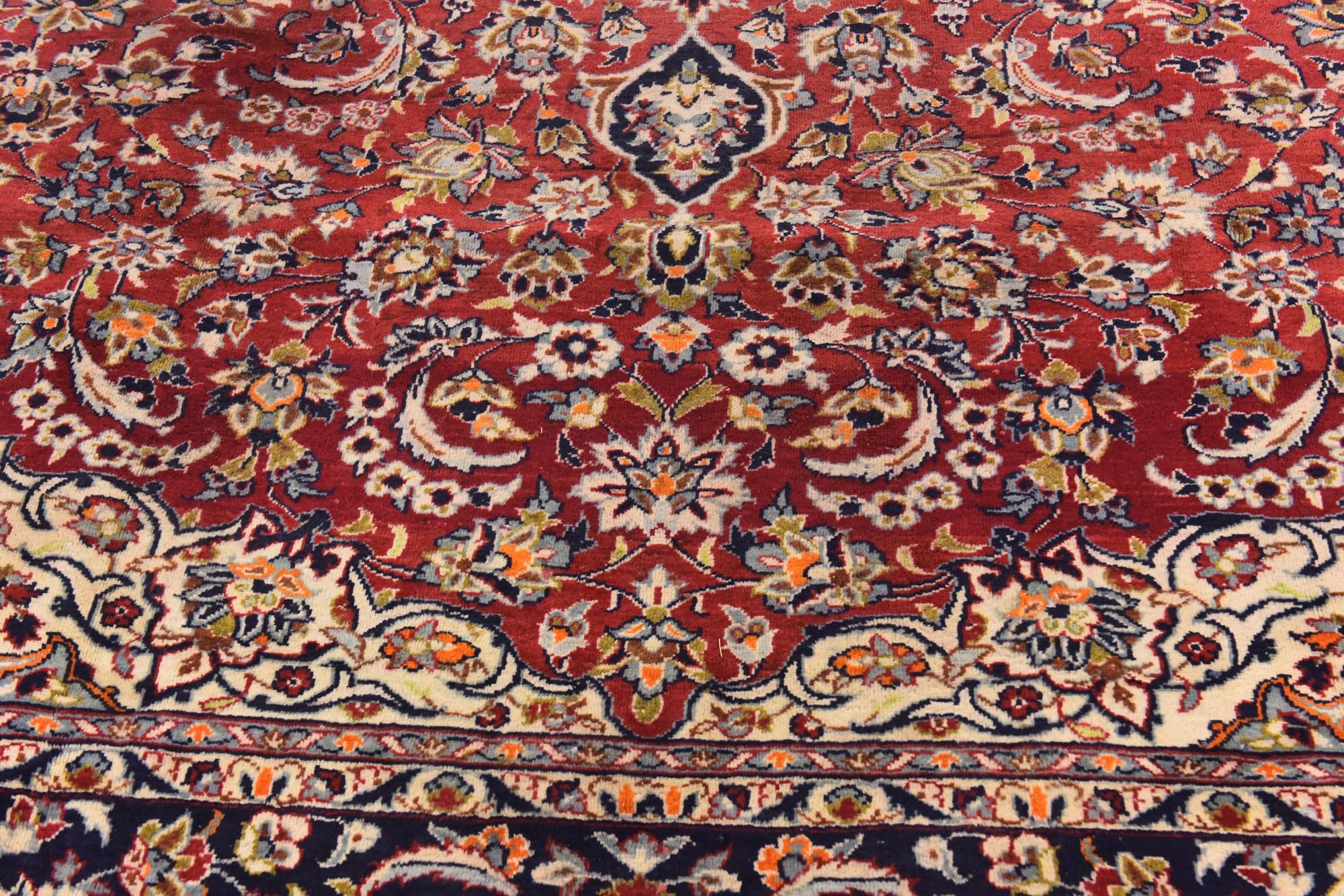 9' 10 x 13' 3 Hand Knotted Isfahan Persian Wool Rug
