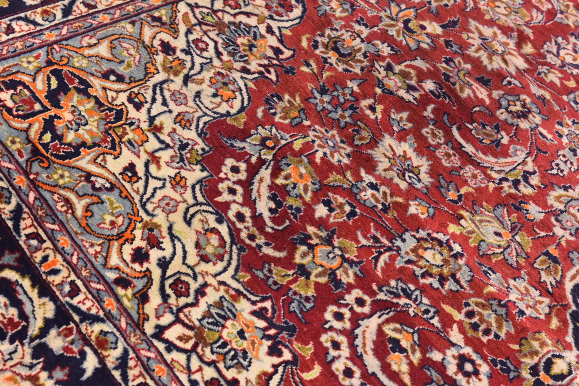9' 10 x 13' 3 Hand Knotted Isfahan Persian Wool Rug