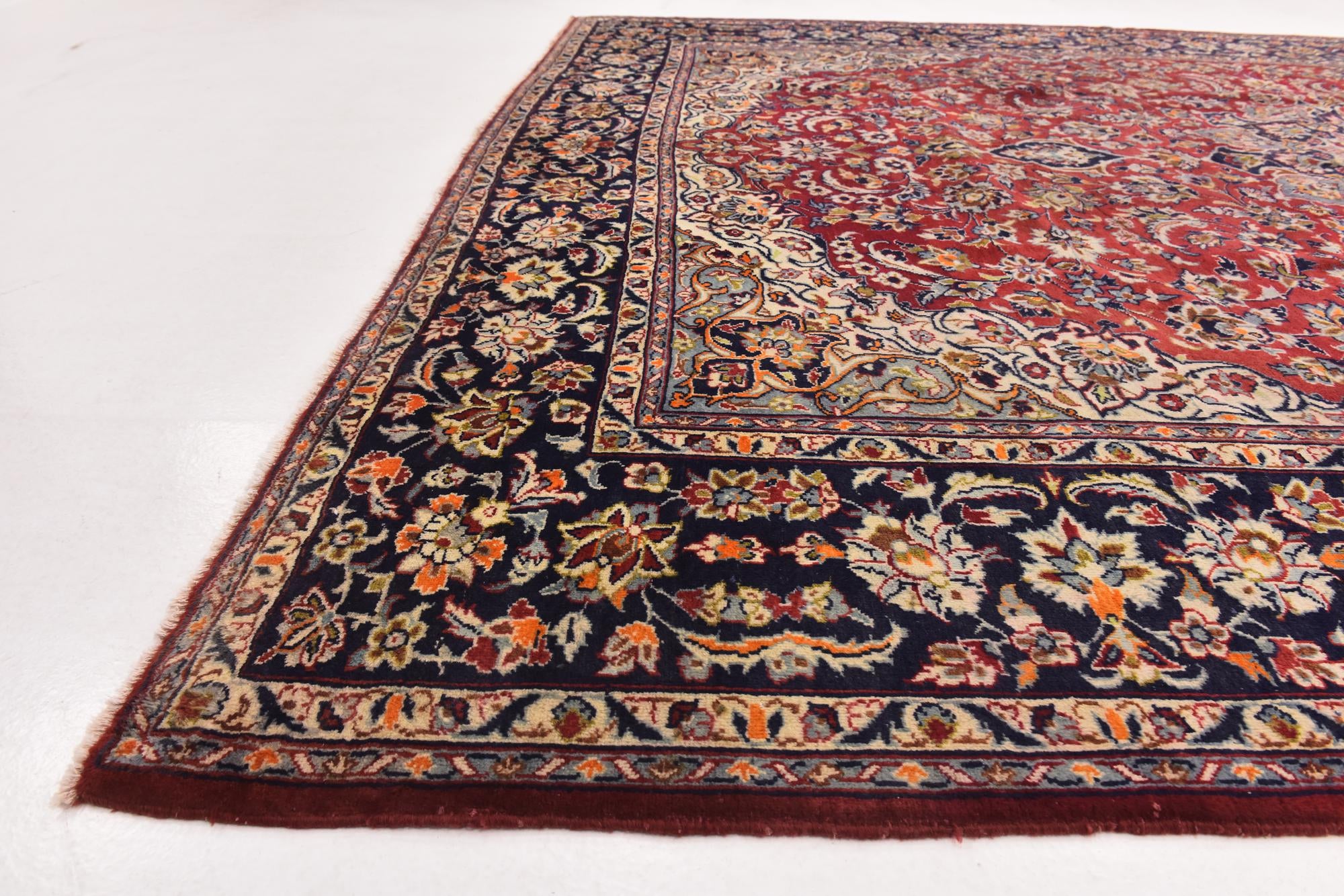 9' 10 x 13' 3 Hand Knotted Isfahan Persian Wool Rug