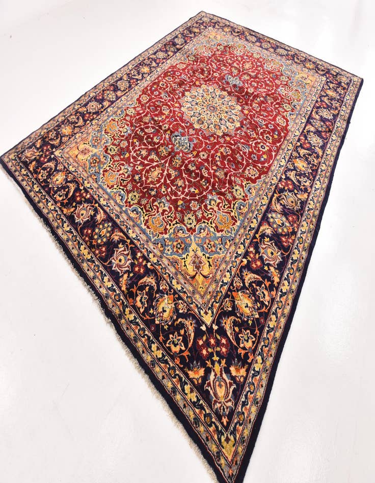 Detail image of 9' 10 x 13' 1  Hand Knotted Isfahan Persian Wool Rug