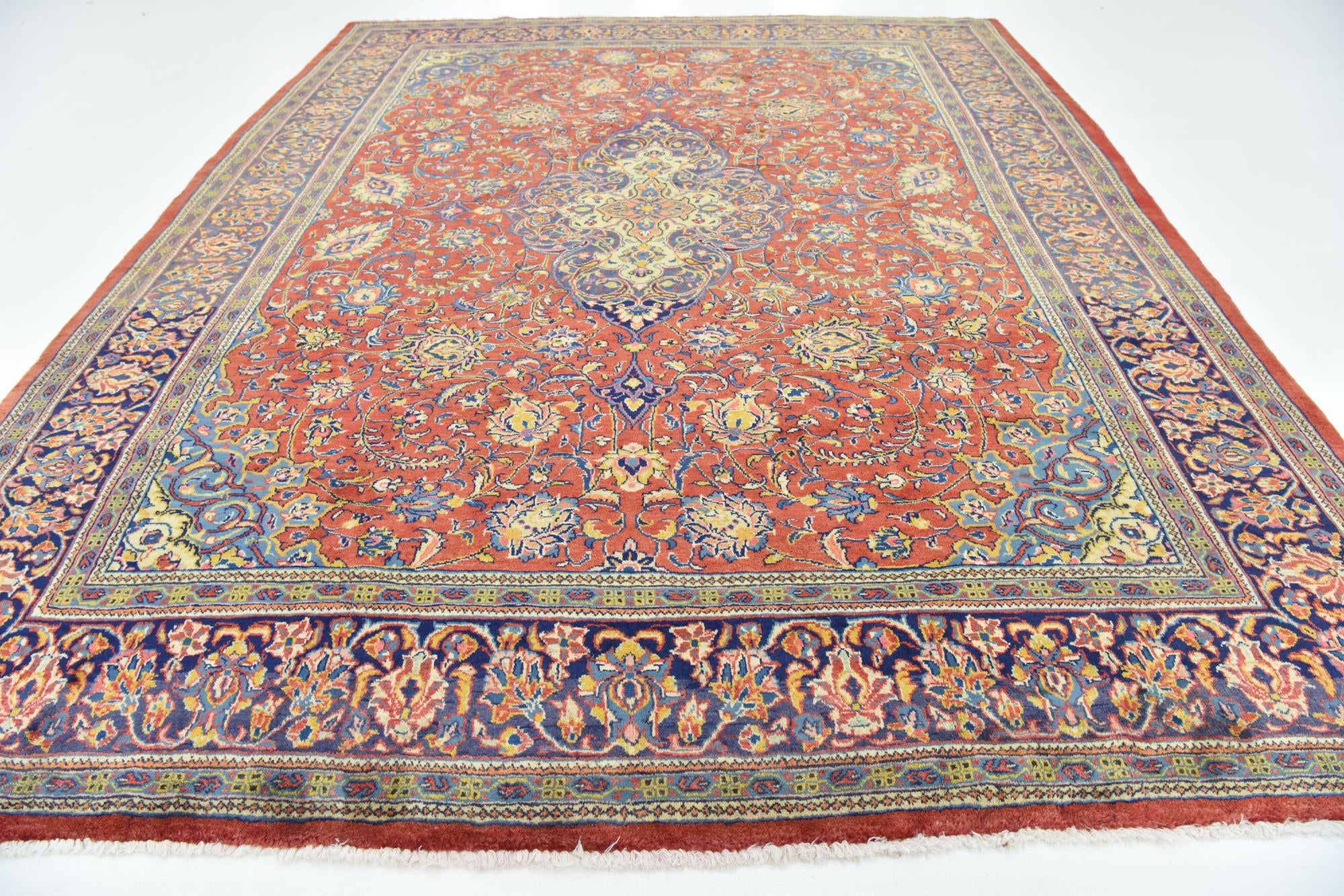 305cm x 390cm anudado a mano Isfahan Alfombra Persa Lana