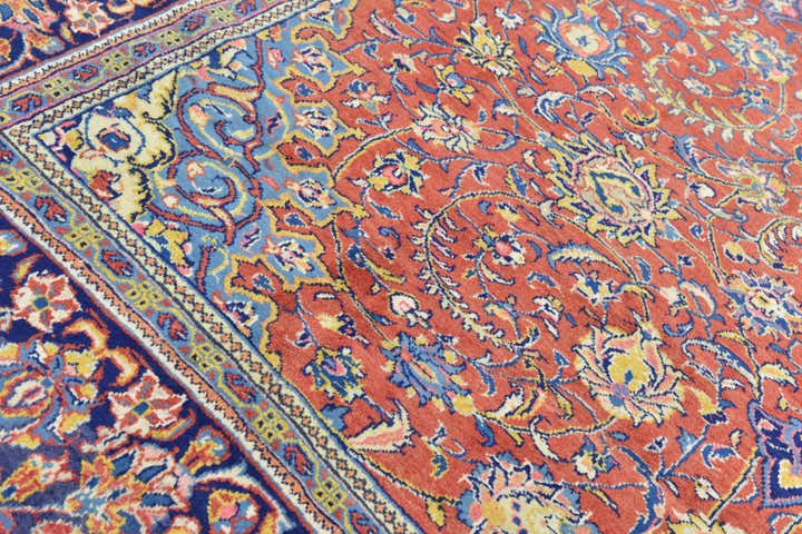 10' x 12' 9 Hand Knotted Isfahan Persian Wool Rug