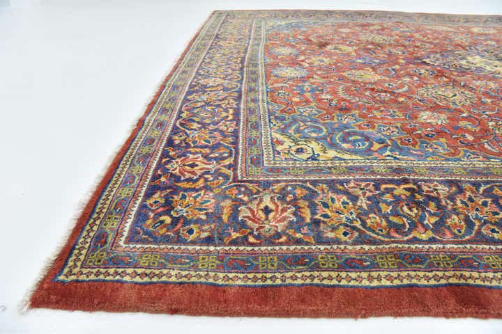 10' x 12' 9 Hand Knotted Isfahan Persian Wool Rug