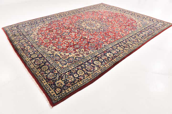 9' 9 x 13' Hand Knotted Isfahan Persian Wool Rug