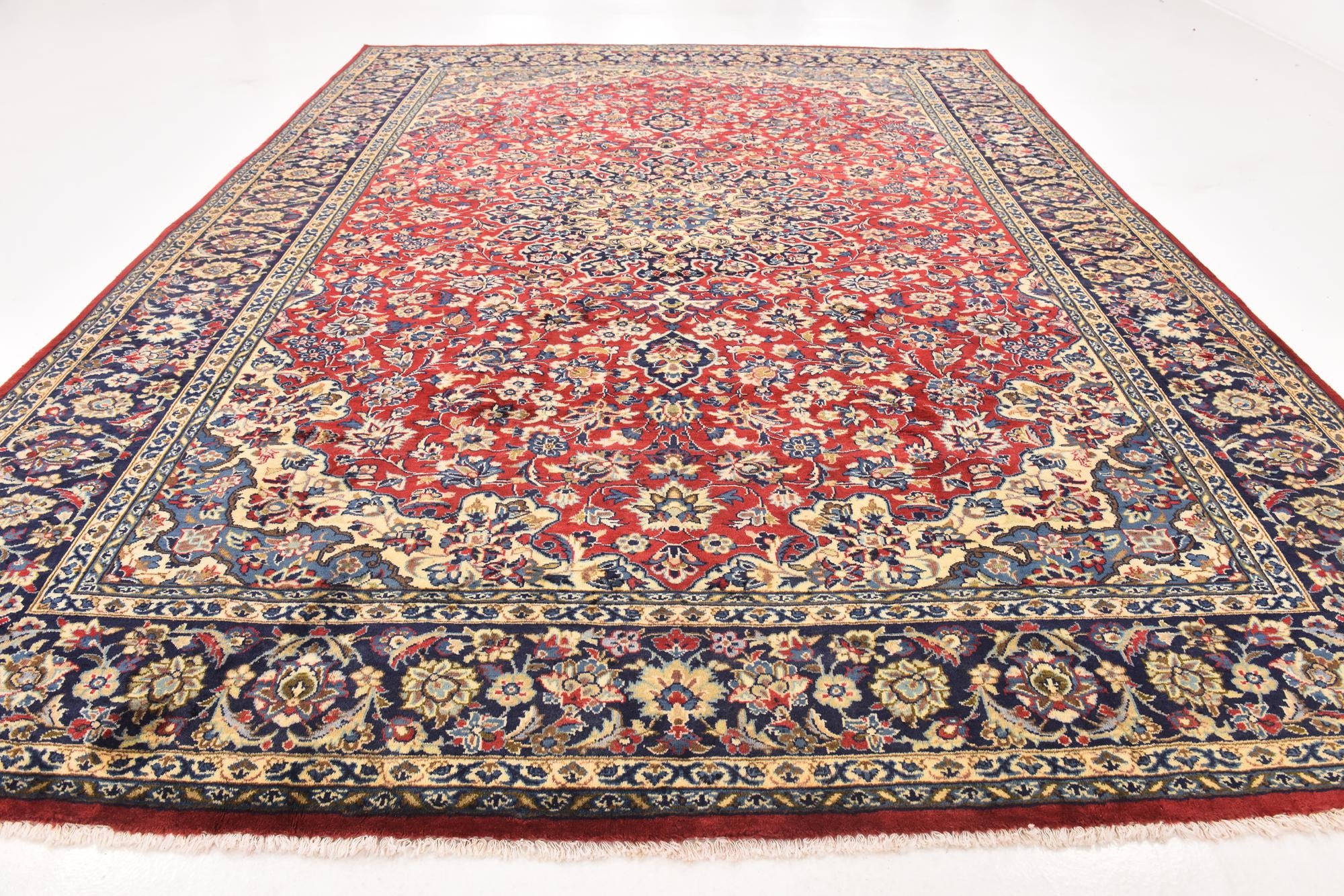 295cm x 395cm anudado a mano Isfahan Alfombra Persa Lana
