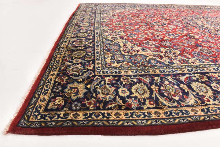 9' 9 x 13' Hand Knotted Isfahan Persian Wool Rug