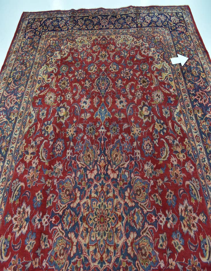 Detail image of 9' 5 x 14' 5  Hand Knotted Isfahan Persian Wool Rug