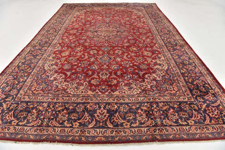 9' 5 x 14' 5 Hand Knotted Isfahan Persian Wool Rug