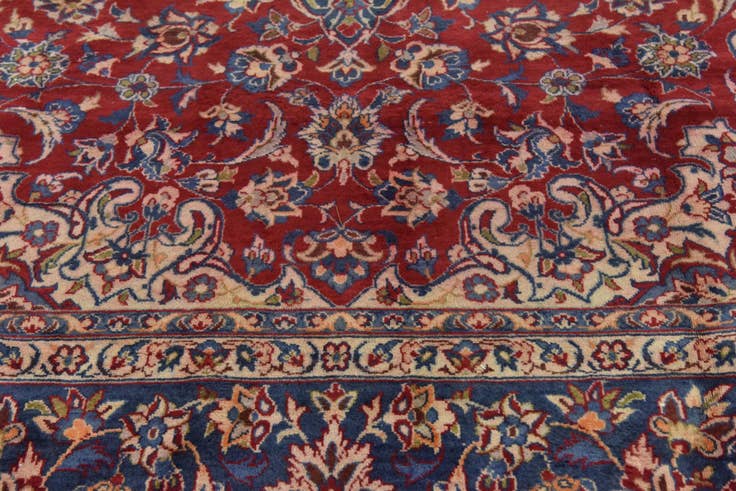 Detail image of 9' 5 x 14' 5 Hand Knotted Isfahan Persian Wool Rug