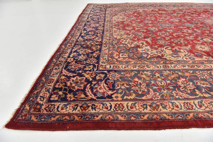 Detail image of 9' 5 x 14' 5 Hand Knotted Isfahan Persian Wool Rug