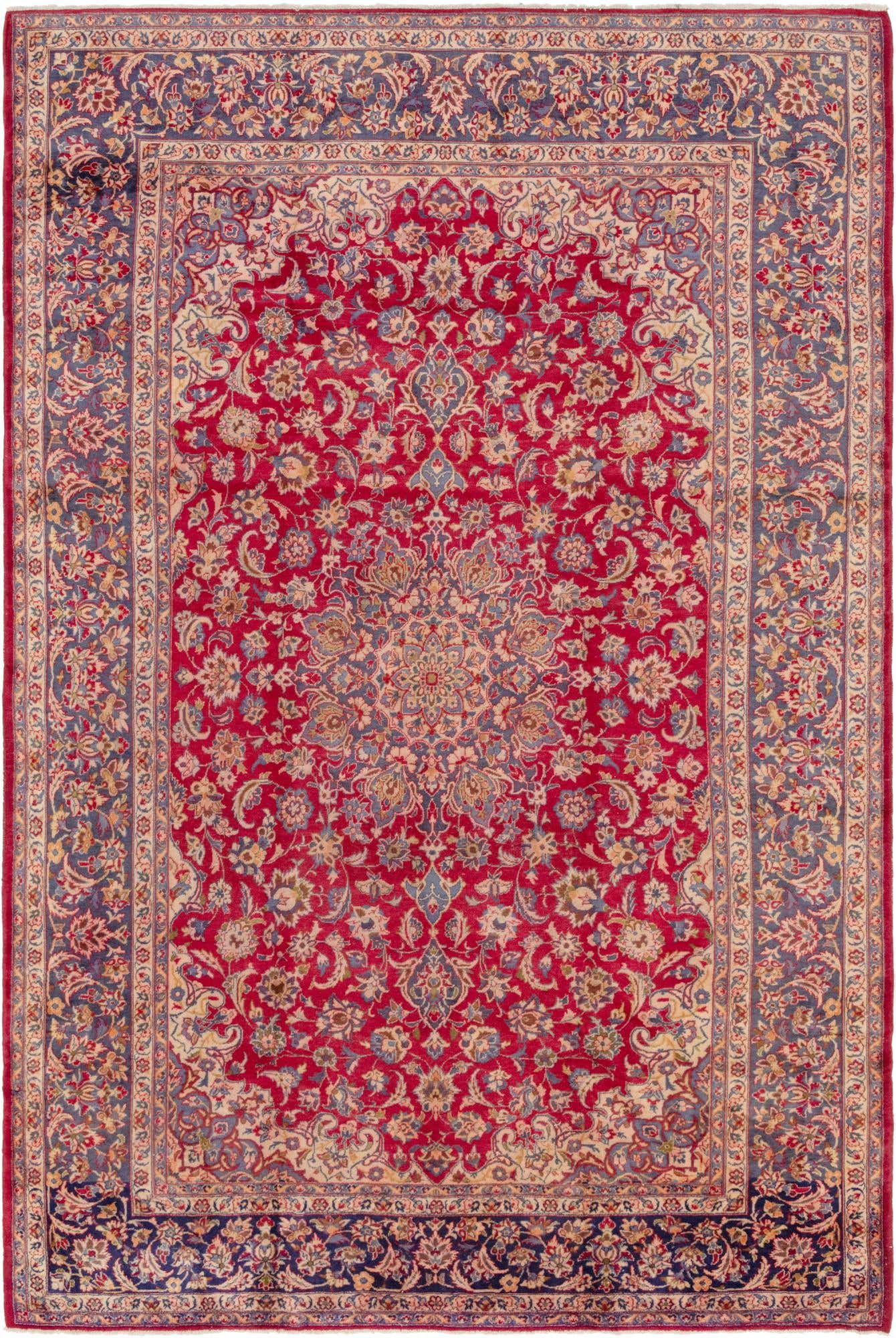 9' 5 x 14' 5 Hand Knotted Isfahan Persian Wool Rug