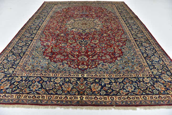 295cm x 390cm anudado a mano Isfahan Alfombra Persa Lana