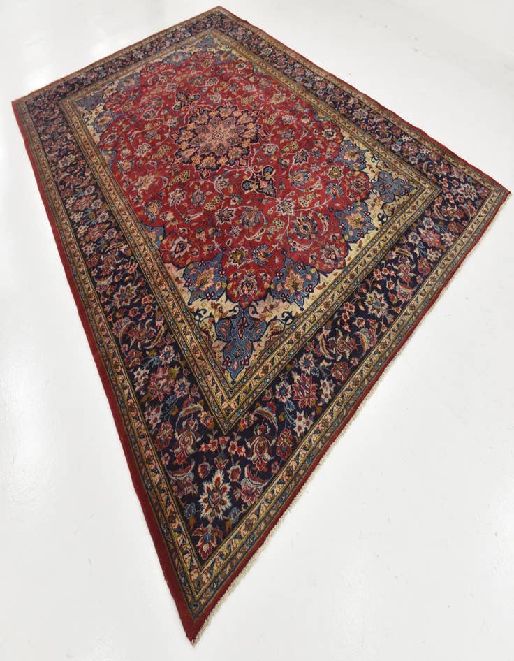 Detail image of 9' 6 x 13' 4  Hand Knotted Isfahan Persian Wool Rug