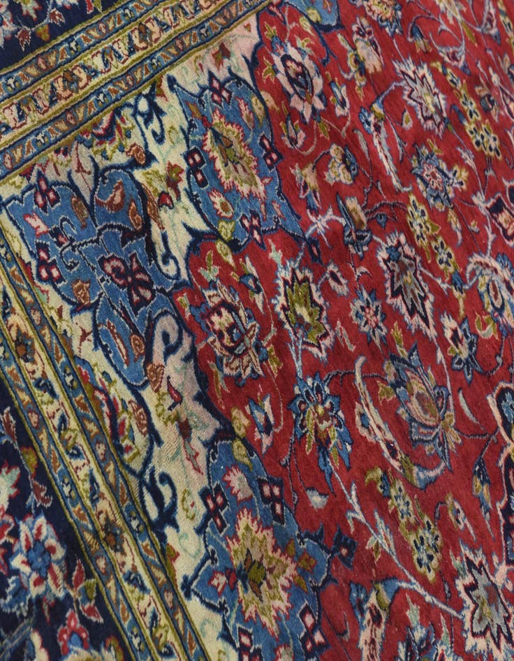 Detail image of 9' 6 x 13' 4  Hand Knotted Isfahan Persian Wool Rug