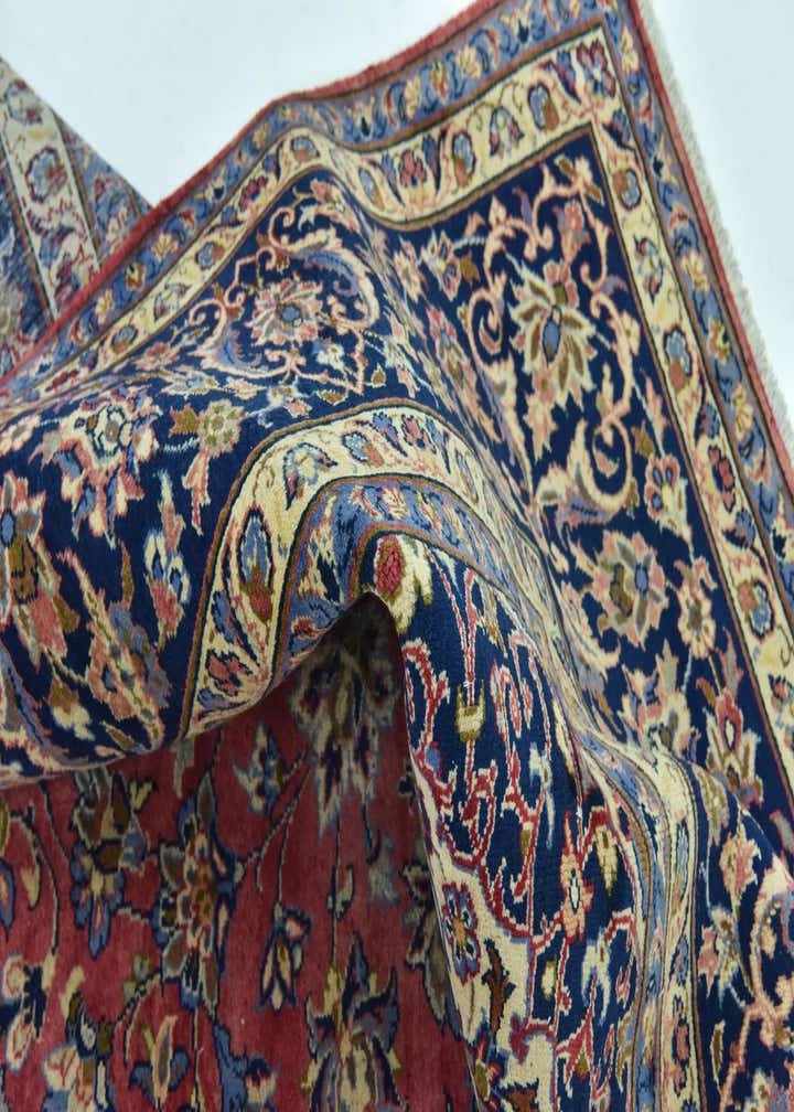 9' 7 x 13' Hand Knotted Isfahan Persian Wool Rug