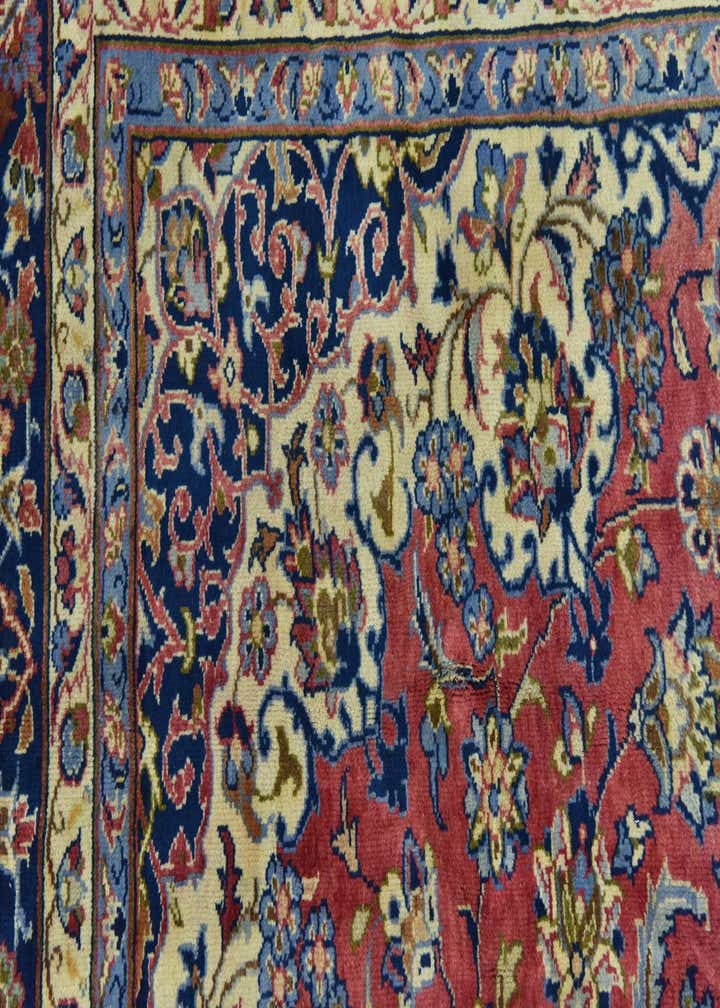 9' 7 x 13' Hand Knotted Isfahan Persian Wool Rug