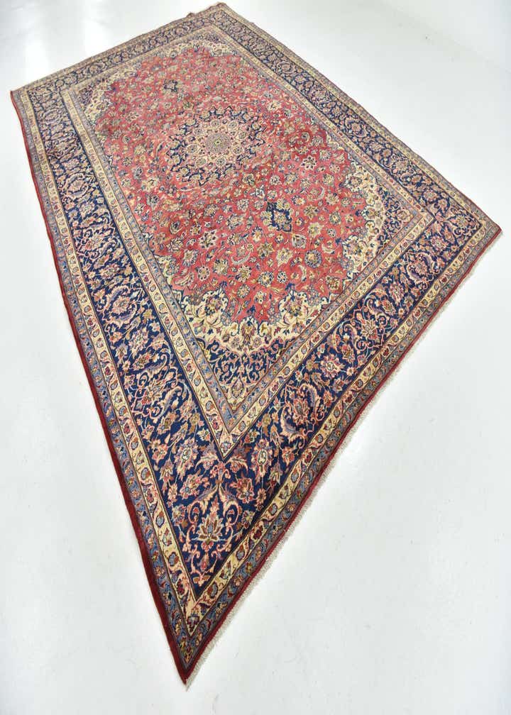9' 7 x 13' Hand Knotted Isfahan Persian Wool Rug