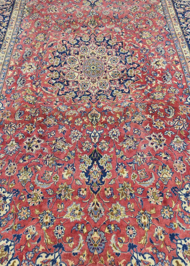 9' 7 x 13' Hand Knotted Isfahan Persian Wool Rug