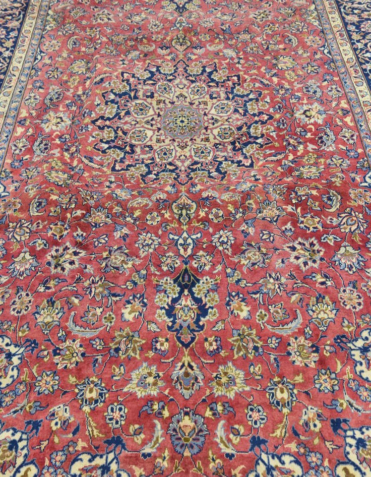 Detail image of 9' 7 x 13' Hand Knotted Isfahan Persian Wool Rug
