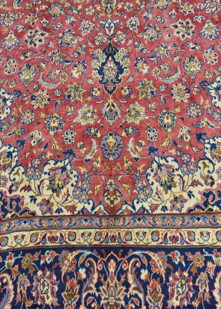 9' 7 x 13' Hand Knotted Isfahan Persian Wool Rug