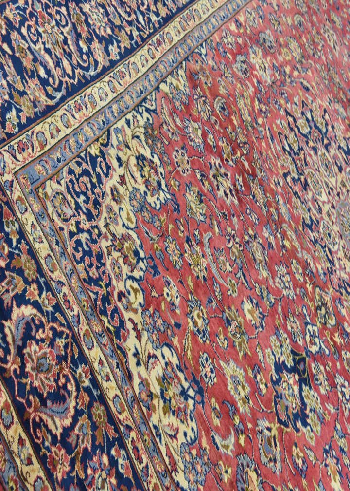 9' 7 x 13' Hand Knotted Isfahan Persian Wool Rug
